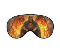 Flaming Death Sleep Mask Lightweight Blindfold Eye Mask with Adjustable Strap for Men Women