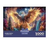 Flaming Eagle Jigsaw Puzzles Puzzle for Adults Kids. 1000 Pieces Forest Stream Great Gifts Challenge Toy Home Decoration for Gifts 52x38cm/1000pcs