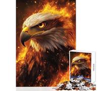 Flaming Eagle Majesty - Jigsaws 1000 Pieces for Teenagers Stimulate Active Brain And Mind Gentle Relaxing Fun Activity (50X75cm)