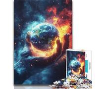 Flaming Earth Jigsaw Puzzles for Adults Teenagers Jigsaws Puzzle,Relax Games Is Ideal As A Gift for The Whole Family 70x100cm