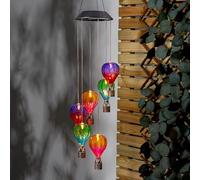 Flaming Effect Solar Powered Hot Air Balloon Hanging Lantern Solar Light for Garden Outdoor Lighting 6X Mini Hot Air Balloons Solar Hanging Lights
