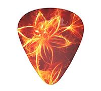 Flaming Fire Flowers The 12 piece guitar pick pack is suitable for various electric guitars, acoustic guitars and bass guitars