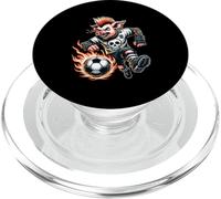 Flaming Football Punk Pig Skull Mohawk Runner PopSockets PopGrip for MagSafe