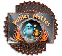Flaming Friends: Pullier Mottes Adventure Affirmation Van - Lettering Sticker Cover Removable Vinyl Decal(6X9CM)