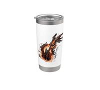 Flaming Guitar Design for Rockers and Music Musician Studios Stainless Steel Insulated Tumbler