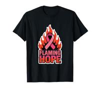 Flaming Hope Pink Ribbon Breast Cancer Flame T-Shirt