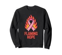Flaming Hope Pink Ribbon Fire Breast Cancer Awareness Sweatshirt