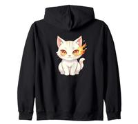 flaming kitten Zip Hoodie