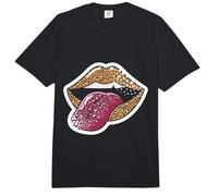 Flaming Leopard Lips Cheetah Animal Womens Lip Print Comfort Colors Adult Heavyweight T-Shirt