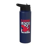 Flaming Locks Rocking Blocks - Red Hair Red Head Redhead Stainless Steel Insulated Water Bottle