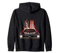 Flaming Patriotic Flag Trans Am Muscle Car 1970's Trans Am Zip Hoodie
