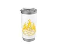 Flaming Pentagram Stainless Steel Insulated Tumbler