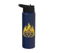 Flaming Pentagram Stainless Steel Insulated Water Bottle