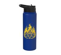 Flaming Pentagram Stainless Steel Insulated Water Bottle