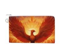 Flaming Phoenix Bird Coin Purse Cute Change Pouch Wallet Clutch Bag with Zip