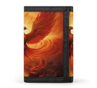 Flaming Phoenix Bird Trifold Wallet Cute Card Slots Holder Clutch Purse Wallets for Men Women