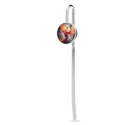 Flaming Phoenixes Bird Personalized Metal Hook Cute Bookmarks Page Markers for Book Lovers Men Women 1"/1.2"