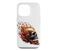 Flaming Screaming Skulls Fiery Shocking Horror Case for iPhone 13 Pro