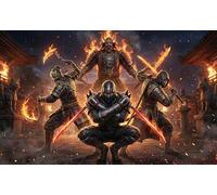 Flaming Shadow Ninja 1000 Piece Jigsaw Puzzle,Educational Toy,Stress Relief,Gift Idea,Impossible Challenge,Premium Cardboard,Adults & Kids 14+,Home Wall Decor 70x50cm