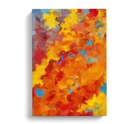 Flaming Skies Canvas Print | Gallery Wrapped 30mm Frame Wall Art | 30x20 inches | Ready to Hang | Abstract Picture | Living Room Bedroom Lounge Office