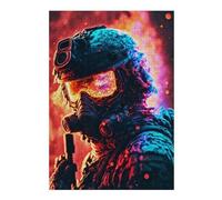 Flaming Soldier Artwork Wooden Picture Puzzle for Adults, 300 PCS