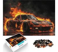 Flaming Sports Car1000 Piece Jigsaw Puzzles for Adults Jigsaw Educational Game Challenge Toy Birthday Gifts 38x26cm