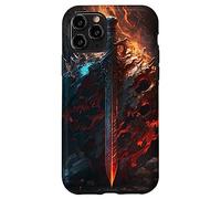 Flaming sword and shield the symbol of the warrior Case for iPhone 11 Pro