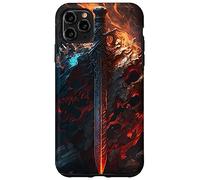 Flaming sword and shield the symbol of the warrior Case for iPhone 11 Pro Max