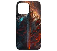 Flaming sword and shield the symbol of the warrior Case for iPhone 13 Pro Max
