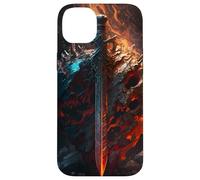 Flaming sword and shield the symbol of the warrior Case for iPhone 14 Plus