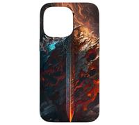 Flaming sword and shield the symbol of the warrior Case for iPhone 14 Pro Max