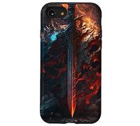 Flaming sword and shield the symbol of the warrior Case for iPhone SE (2020) / 7/8
