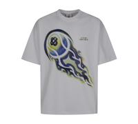 Flaming Tennis Ball Oversized Tee- male- Casablanca- T-Shirts- White- M- Tops M