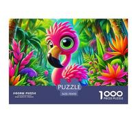 Flamingo 1000 Jigsaw for Adults Puzzles Beautiful Decoration Puzzle Impossible Hard Difficult Challenging Animal Theme Brainteasing Adults Jigsaw Puzzle 70x50cm/1000pcs