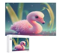 Flamingo 1000 Piece Jigsaw Puzzle- Brain Teaser Game for Adults & Children - Educational Activities Wooden Jigsaws （75×50cm）
