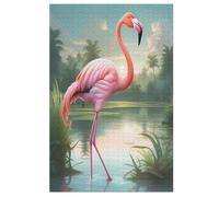 Flamingo 1000 Piece Jigsaw Puzzle- Brain Teaser Game for Adults & Children - Educational Activities Wooden Jigsaws 78×53cm
