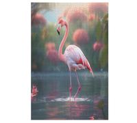 Flamingo 1000 Piece Jigsaw Puzzle- Brain Teaser Game for Adults & Children - Educational Activities Wooden Jigsaws, Print -Thick & Durable Puzzles Board (78×53cm)
