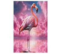 Flamingo 1000 Piece Jigsaw Puzzle- Brain Teaser Game for Adults & Children - Educational Activities Wooden Jigsaws 78×53cm