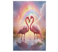 Flamingo 1000 Piece Jigsaw Puzzle- Brain Teaser Game for Adults & Children - Educational Activities Wooden Jigsaws 78×53cm