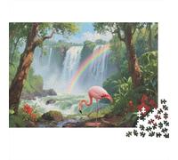 Flamingo 1000 Pieces Adult Jigsaw Puzzles Festive Gifts Family Challenging Educational Challenge Home Decoration for Adults Gifts Ideas 1000pcs (75x50cm)