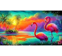 flamingo 1000 Pieces Jigsaw Puzzle - Educational Challenge Hard Difficult for Adults Home 38x26/1000pcs