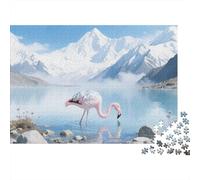 Flamingo 1000 Pieces Jigsaw Puzzles for Adults Festive Gifts Family Challenging Educational Games Home Decoration for Adults Gifts Ideas 1000pcs (75x50cm)
