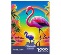 Flamingo 1000 Pieces Wild Animal Paper Jigsaw Puzzle - Large Piece Educational Game (Ages 10+) | 70x50cm/1000pcs