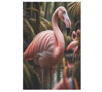 Flamingo 1000 Pieces Wooden Jigsaw Puzzle for Adults Puzzles Brain Exercise Challenge High Difficulty Game for Kids （78×53cm）
