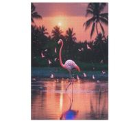 Flamingo 1000 Pieces Wooden Jigsaw Puzzle for Adults Puzzles Brain Exercise Challenge High Difficulty Game for Kids （78×53cm）