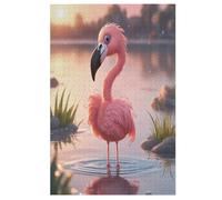 Flamingo 1000 Pieces Wooden Jigsaw Puzzle for Adults Puzzles Brain Exercise Challenge High Difficulty Game for Kids 78×53cm