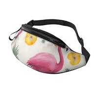 Flamingo and Pineapple Printed Personalized Waist Bag, Lightweight and Versatile Crossbody Bag for Everyday and Outdoor Adventures