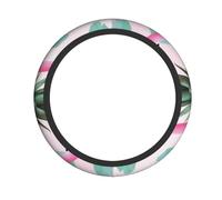 Flamingo and Pineapple Printed Steering Wheel Cover, 15 Inch Universal Stretchy Neoprene Car Accessories Decor for Sedan SUV Truck Van Driver Gift