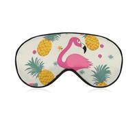 Flamingo and Pineapple Sleeping Mask, Light Blocking Eye Mask, Comfortable and Soft, Eye Cover with Elastic Band, Suitable for Men and Women, Suitable for Travel/Sleeping