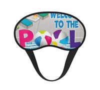 Flamingo and Swimming Pool Print Sleep Mask, Eye Sleeping Mask for Women and Men for Total Darkness, Reduces Puffy Eye Mask